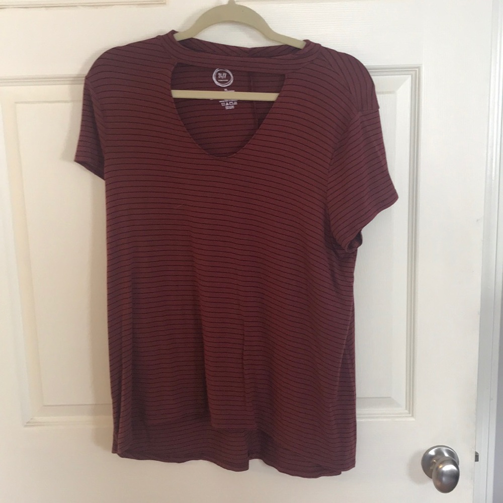 24/7 Comfort Apparel Red Relaxed Short Sleeve T-Shirt